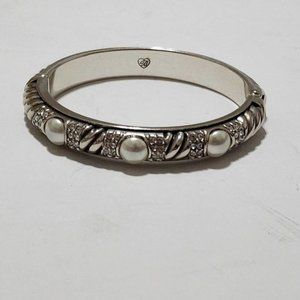 Brighton Pearl Magic Hinged Bangle Bracelet